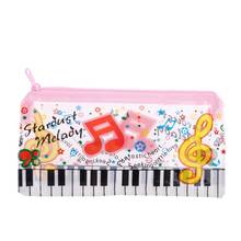 2021 nova nota de música piano teclado lápis caso plástico transparente caneta saco estudante presente 2024 - compre barato