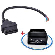 Черный Мини ELM 327 V2.1 OBD2 elm327 Bluetooth OBD2 устройство для считывания шнуров Elm-327 + Автомобильный сканер кабель для автоматического подключения obd2 16 Pin 2024 - купить недорого