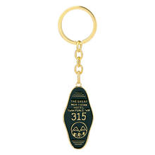 TV Show Twin Peaks Keyring Green Enamel Metal Keychain Letter The Great Northern Hotel Room # 315 Key Chains Key Holder Trinket 2024 - buy cheap