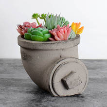 Molde para vaso de concreto, decoração para casa, vaso de silicone, para plantas suculentas, flor, artesanato diy, ferramenta de argila cerâmica 2024 - compre barato