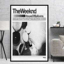 Poster prints the weeknd starboy r & b casa balões rap música álbum pintura a óleo quadros de arte da parede da lona para o quarto roo 2024 - compre barato