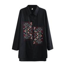 Autumn Women Shirts Ladies Tops Female Long Sleeve Blouses Asymmetric Embroidery Loose Plus Size Clothing K91 9015 2024 - buy cheap