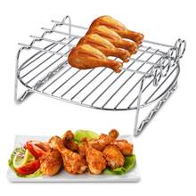 Stainless steel Replacement BBQ Rack Double Layer Skewers Baking Tray For Philips Air Fryer Barbecue Rack Baking Tray 2024 - buy cheap