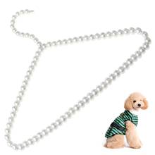 Plastic Imitation Pearl Clothes Hanger Bow Dress Coat Storage Organizer Dry Rack for Children Kids Pets 2024 - buy cheap