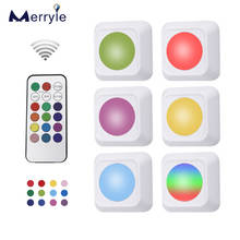 13 Colors RGB Wireless Control Led Wall Lamps Toch Sensor Under Cabinet Closet Night Lighst for Bedroom Stairs Kitchen Showcase 2024 - buy cheap