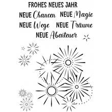 Fireworks with German Words Transparent Clear Silicone Stamp/Seal for DIY scrapbook/photo album Decorative clear stamp ST0894 2024 - buy cheap