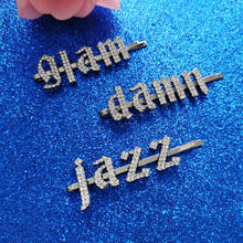 Lowercase  Rhinestone Crystal Words Hair Clips  Letter Hairpins Hair Jewelry 2024 - buy cheap