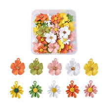 40~50pcs Mixed Styles Spray Painted Alloy Enamel Charms Cute Daisy Flower Pendants for DIY Earring Necklace Jewelry Accessories 2024 - buy cheap