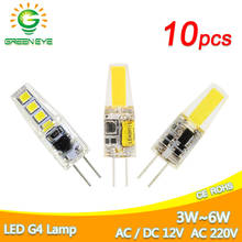 10pcs G4 COB LED Bulb ACDC 12V 6W AC220V 6W 10W LED G4 lamp Crystal LED Light Bulb Lampada Lampara Bombilla Ampoule LED G4 3W 4W 2024 - buy cheap