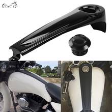 Black Smooth Dash Fuel Tank Console Trim Panel Kit+Gas Tank Cap Cover ABS For Harley Electra Ultra Street Road Glide 1986-2007 2024 - buy cheap