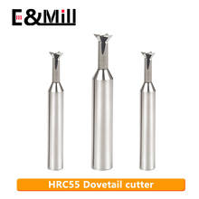 HRC55 tungsten steel dovetail milling cutter Aluminum alloy dovetail knife dovetail slot milling cutter 45/60/75 degree 1-16mm 2024 - buy cheap