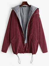 ZAFUL флисовая и Вельветовая куртка-двойка, зимняя верхняя одежда, пальто, куртки с длинным рукавом, куртка на молнии, ветровка, пальто для женщин 2024 - купить недорого