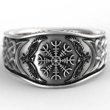 MIQIAO Norse Mythology Vikings Celtics Compass Crow 925 Sterling Pirate Silver Rings for Men Women Fashion Gift Jewelry Anel 2024 - buy cheap