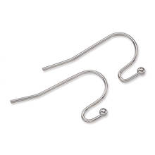 PANDAHALL 100PCS Platinum Color Brass Earring Hook Earwire Making DIY Lead Free & Cadmium Free & Nickel Free, about 22*11*0.75mm 2024 - buy cheap