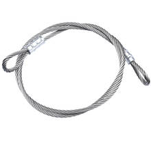 HQ 1.5-10MM Dia Stainless Steel Wire Rope Sling Cable Lifting Sling Assemblies with Strong Fastened Eye Loops Custom Made 2024 - buy cheap