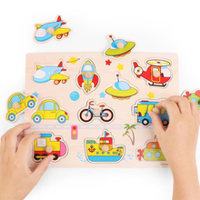 Детская деревянная головоломка «животные», «фрукты», «Монтессори», образовательные игрушки мультфильм 2024 - купить недорого