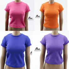 1/6 Female Soldier Solid Color Base Short-sleeved T-shirt For 12 Inch Action Figure Dolls In Stock 2024 - buy cheap