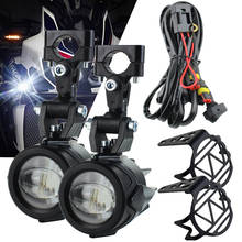 Conjunto de luzes led para moto, conjunto auxiliar de luzes de neblina, 40w, para motocicleta bm w, r1200gs/adv, k1600, r1200gs, r1100gs, lâmpada de segurança para direção 2024 - compre barato