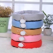 Round 6 Colors Pet Dog Puppy Cat Beds with Ball House Nest Cushion Thicken Mats Pad Cozy Soft Warm Kennel Beds for Small Dog Cat 2024 - buy cheap