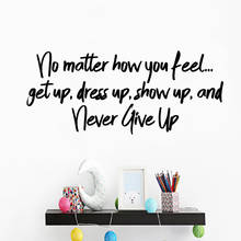 Never give up quotes Nursery Wall Stickers Vinyl Art Decals For Kids Rooms Decoration Wall Art MURAL Drop Shipping 2024 - buy cheap