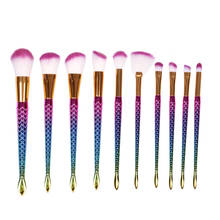 New 5pcs Make Up Foundation Eyebrow Eyeliner Blush Brush Mermaid Makeup Brush Cosmetic Concealer Tool  dfdf 2024 - buy cheap