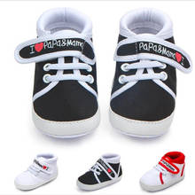 Calçados para bebês, tênis esportivo com letras macias para recém-nascidos 2024 - compre barato
