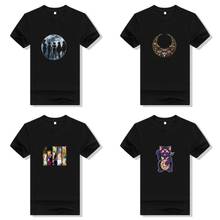 Camiseta con estampado de dibujos animados para mujer, playera de algodón con estampado de Anime, camisetas informales de manga corta para mujer 2024 - compra barato