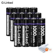 12pcs 1.5v AAA battery Lithium Li-ion 1000mWh 3a Rechargeable Battery aaa 1.5v rechargeable battery for TV Remote Toy Car 2024 - buy cheap