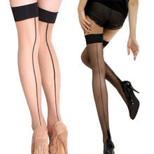 Sexy Stocking Sheer Lace Top Thigh High Stockings Over The knee Socks Sexy Hosiery Stay Up Seamed Transparent Tights Stockings 2024 - buy cheap