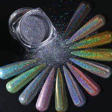 1pcs Holographic Glitter Nail Art Powder Decoration for Gel Polish Laser Sparkly Dust Chrome Pigment DIY Flakes Manicure NT1028 2024 - buy cheap
