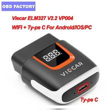 Viecar ELM327 V2.2 OBD2 Code Reader Bluetooth 4.0 WIFI USB Type-c For Android/IOS Scanner ELM 327 OBD 2 Car Diagnostic Auto Tool 2024 - buy cheap