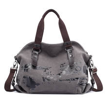 Bolsa transversal feminina, de lona, grande capacidade, sacola de compras, bolsa de ombro, casual, praia 2024 - compre barato