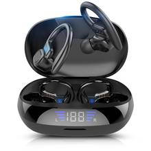 TWS Bluetooth Earphones With Microphones Sport Ear Hook LED Display Wireless Headphones HiFi Stereo Earbuds Waterproof Headsets 2024 - купить недорого