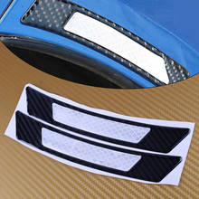 DWCX 2PCS Car Reflective Carbon Fiber Wheel Eyebrow Arch Trim Lips Strip Side Marker Sticker Fender Flare Protector Protection 2024 - buy cheap