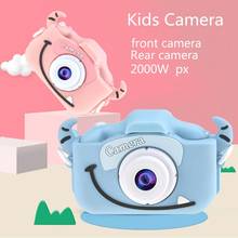 Детская мини-камера 20 МП, 2 дюйма, IPS-экран, HD 1080P, цифровая фотокамера для детей, игрушка с литиевой батареей 600 мАч, подарок на день рождения 2024 - купить недорого