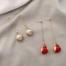 New Elegant Pearl Drop Earrings for Women Water Drop long tassel Gold Dangle Earrings fashion Modern Wedding  Jewelry gift 2024 - buy cheap