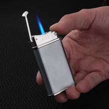 Men's thin Portable Cigarette Lighter Personality Creative Metal Windproof Gas Lighter Torch Spray Gun Cigar Butane Lighters 2024 - buy cheap