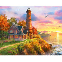 PhotoCustom 40x50cm Paint By Numbers Kits Landscape Painting By Numbers On Canvas Scenery Frameless Handpaint DIY Home Number 2024 - buy cheap