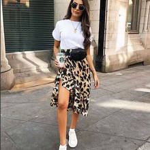 Kayotuas Women Skirt Leopard Print Fashion Sexy Ladies Wrap Bag Hip Summer Casual High Waist Slim Split Hot Sale Sundress 2024 - buy cheap