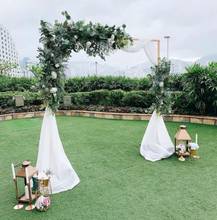 2*2 Meters wedding stage backdrops metal rack frame with fake flowers decorative flower stand  event party square arch DIY shelf 2024 - buy cheap