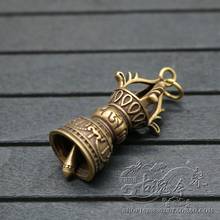 Instrumento de magia tántrica, campana pequeña de Dharma, Vajra de cobre antiguo, budismo tibetano 2024 - compra barato