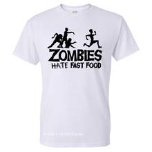 Летние мужские футболки Зомби забавные топ с девизом футболки Светящиеся Swag 100% из хлопчатобумажной ткани, раздел-футболки с круглым вырезом; Повседневный печатных футболка размера плюс 2024 - купить недорого