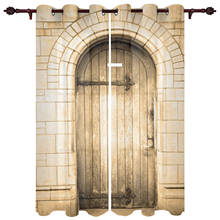 Arches Wooden Doors Valance Window Curtains For Living Room Bedroom Kitchen Home Luxury Youth Room Treatment Window Curtains 2024 - buy cheap