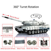 Heng Long 1/16 TK7.0 Customized Leopard2A6 RC Tank 3889 Metal Tracks Barrel Recoil TH17638 2024 - buy cheap