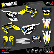 PowerZone-calcomanías gráficas personalizadas de equipo, Kit de pegatinas 3M para calcomanía Husqvarna 2019-N TC FC TX FX FS 2020-N TE FE 125-450CC 06 2024 - compra barato