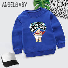 Boys Girls Sweatshirt Kids Captain Underpants Cartoon Print Hoodies Children Autumn Tops Baby Cotton Clothes,KYT5252 2024 - buy cheap