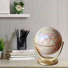 Retro globo mapa do mundo inglês edição terra com base geografia do vintage 3d presentes criativos casa decoração desktop 2024 - compre barato