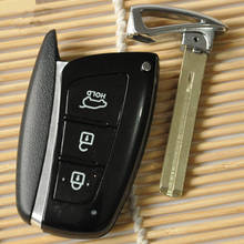 Carcasa de llave de repuesto DAKATU para HYUNDAI Santa Fe IX45 Tucson, funda de llave inteligente Fob, 3 botones con llave de emergencia 2024 - compra barato