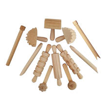 Wooden Doughs Tools Toy Roller Pin Cookie Molds Handmade Plasticines Supply 2024 - buy cheap