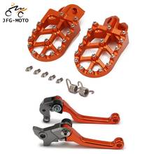 Motocicleta cnc alavanca do freio de embreagem e pé pegs pedais repousa footpegs para ktm sx65 sx 65 2009-2011 sx85 sx 85 2003-2011 2024 - compre barato